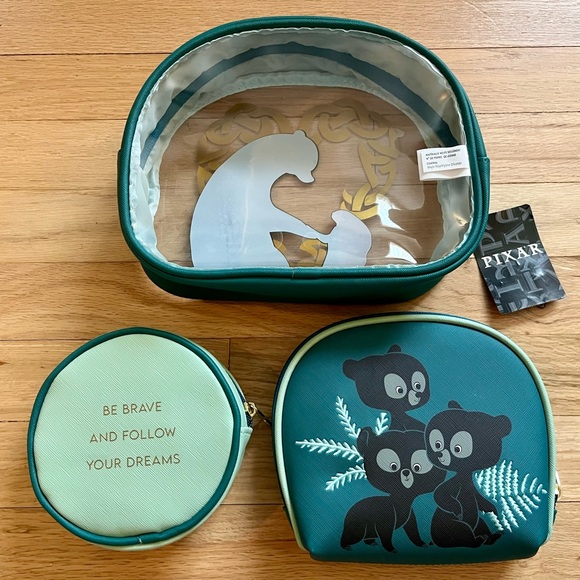 NWT Pixar 3-Piece Brave Makeup Bag Set - Picture 2 of 6